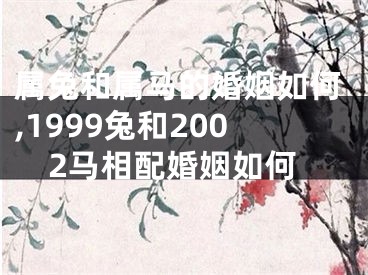 属兔和属马的婚姻如何,1999兔和2002马相配婚姻如何