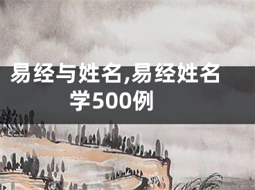 易经与姓名,易经姓名学500例