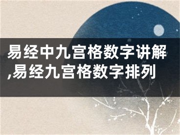 易经中九宫格数字讲解,易经九宫格数字排列