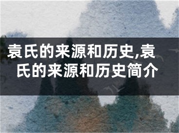 袁氏的来源和历史,袁氏的来源和历史简介