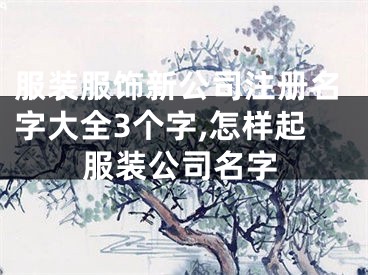 服装服饰新公司注册名字大全3个字,怎样起服装公司名字