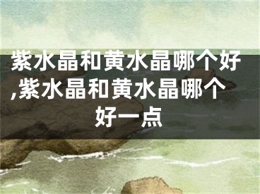 紫水晶和黄水晶哪个好,紫水晶和黄水晶哪个好一点