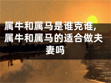 属牛和属马是谁克谁,属牛和属马的适合做夫妻吗
