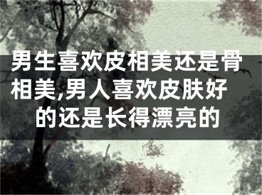 男生喜欢皮相美还是骨相美,男人喜欢皮肤好的还是长得漂亮的