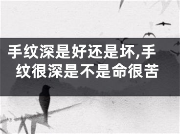 手纹深是好还是坏,手纹很深是不是命很苦