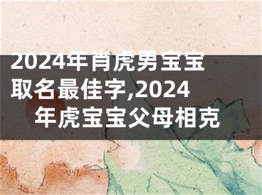 2024年肖虎男宝宝取名最佳字,2024年虎宝宝父母相克