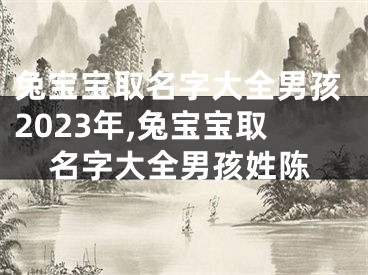 兔宝宝取名字大全男孩2023年,兔宝宝取名字大全男孩姓陈