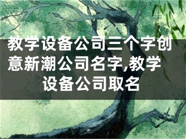 教学设备公司三个字创意新潮公司名字,教学设备公司取名