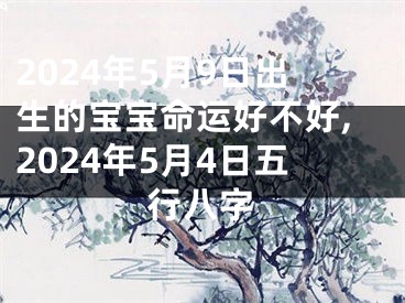 2024年5月9日出生的宝宝命运好不好,2024年5月4日五行八字