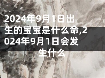 2024年9月1日出生的宝宝是什么命,2024年9月1日会发生什么
