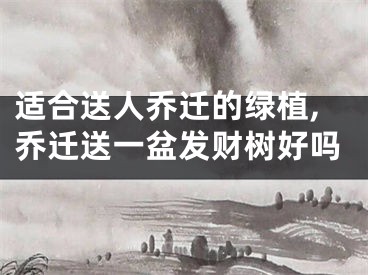 适合送人乔迁的绿植,乔迁送一盆发财树好吗
