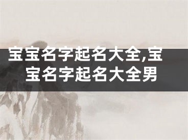 宝宝名字起名大全,宝宝名字起名大全男