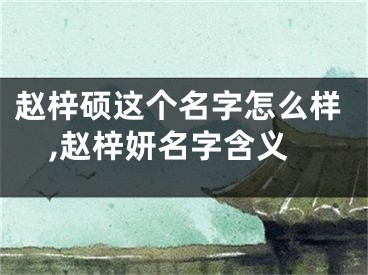 赵梓硕这个名字怎么样,赵梓妍名字含义