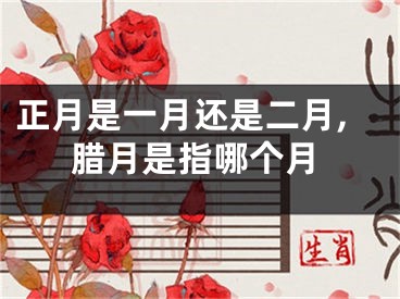正月是一月还是二月,腊月是指哪个月