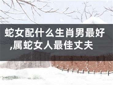 蛇女配什么生肖男最好,属蛇女人最佳丈夫