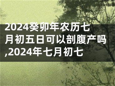2024癸卯年农历七月初五日可以剖腹产吗,2024年七月初七