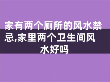 家有两个厕所的风水禁忌,家里两个卫生间风水好吗