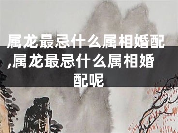 属龙最忌什么属相婚配,属龙最忌什么属相婚配呢
