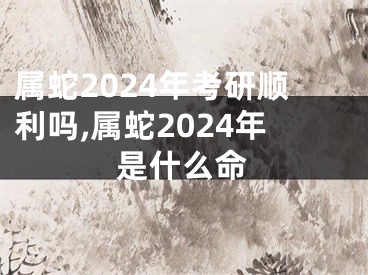 属蛇2024年考研顺利吗,属蛇2024年是什么命