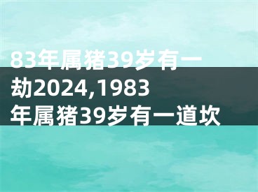 83年属猪39岁有一劫2024,1983年属猪39岁有一道坎