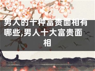 男人的十种富贵面相有哪些,男人十大富贵面相