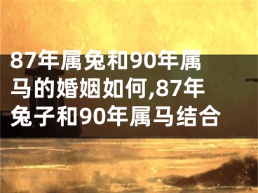 87年属兔和90年属马的婚姻如何,87年兔子和90年属马结合