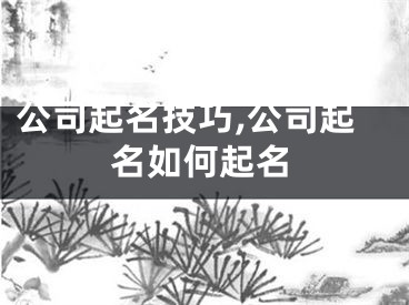 公司起名技巧,公司起名如何起名