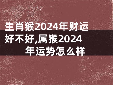 生肖猴2024年财运好不好,属猴2024年运势怎么样