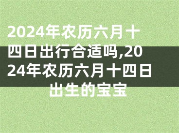 2024年农历六月十四日出行合适吗,2024年农历六月十四日出生的宝宝