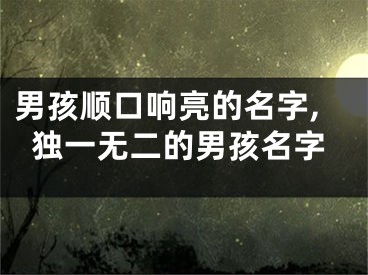 男孩顺口响亮的名字,独一无二的男孩名字