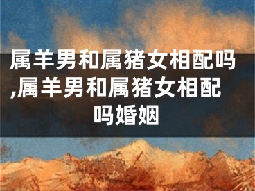 属羊男和属猪女相配吗,属羊男和属猪女相配吗婚姻