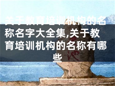关于教育培训机构的名称名字大全集,关于教育培训机构的名称有哪些