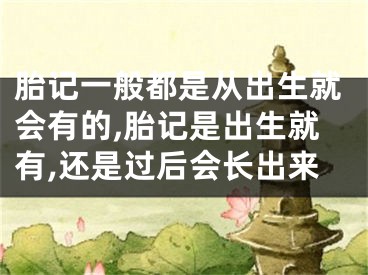 胎记一般都是从出生就会有的,胎记是出生就有,还是过后会长出来