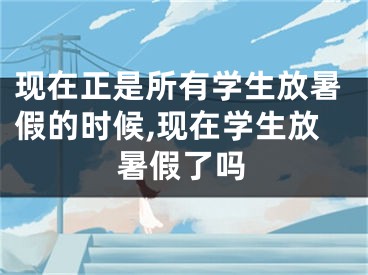 现在正是所有学生放暑假的时候,现在学生放暑假了吗