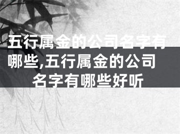 五行属金的公司名字有哪些,五行属金的公司名字有哪些好听