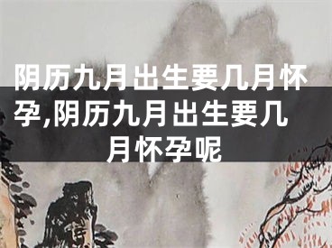 阴历九月出生要几月怀孕,阴历九月出生要几月怀孕呢