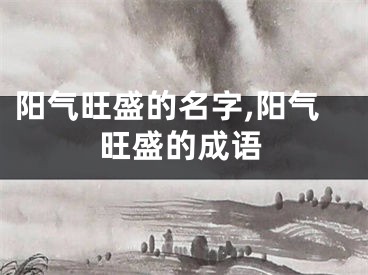 阳气旺盛的名字,阳气旺盛的成语