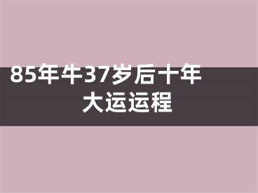 85年牛37岁后十年大运运程
