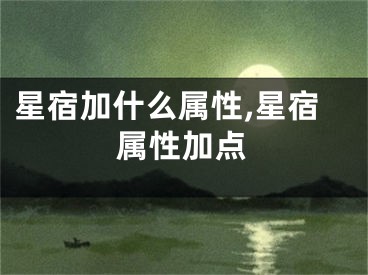 星宿加什么属性,星宿属性加点