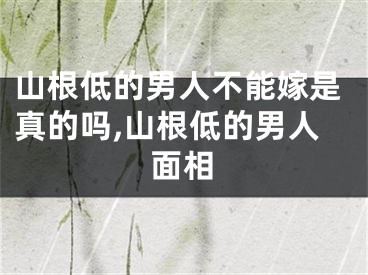 山根低的男人不能嫁是真的吗,山根低的男人面相