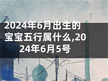 2024年6月出生的宝宝五行属什么,2024年6月5号