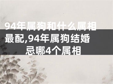 94年属狗和什么属相最配,94年属狗结婚忌哪4个属相