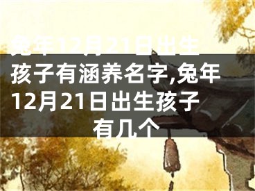 兔年12月21日出生孩子有涵养名字,兔年12月21日出生孩子有几个