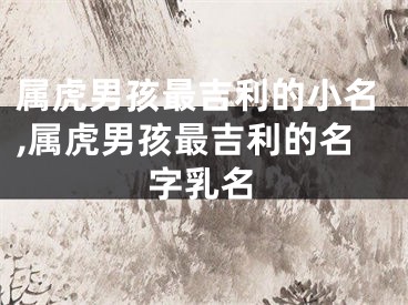 属虎男孩最吉利的小名,属虎男孩最吉利的名字乳名