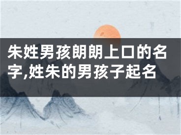 朱姓男孩朗朗上口的名字,姓朱的男孩子起名
