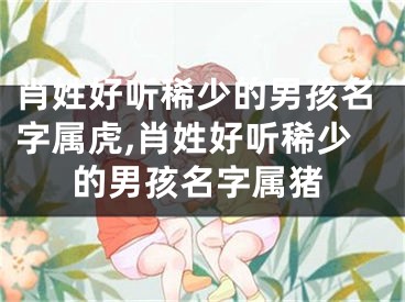 肖姓好听稀少的男孩名字属虎,肖姓好听稀少的男孩名字属猪