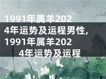 1991年属羊2024年运势及运程男性,1991年属羊2024年运势及运程