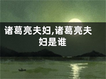 诸葛亮夫妇,诸葛亮夫妇是谁