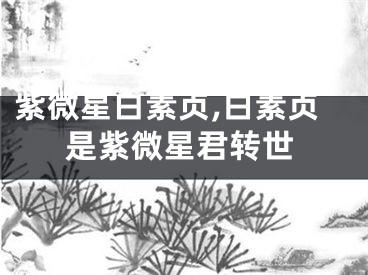 紫微星白素贞,白素贞是紫微星君转世