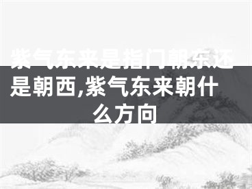 紫气东来是指门朝东还是朝西,紫气东来朝什么方向
